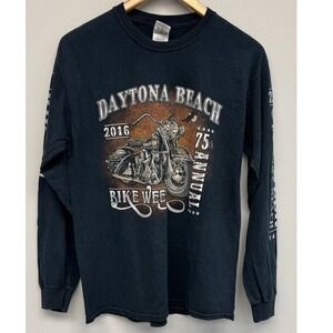 2016 Bike Week Daytona Beach 75th Annual S.H. LG T-Shirt Biker Core Medium